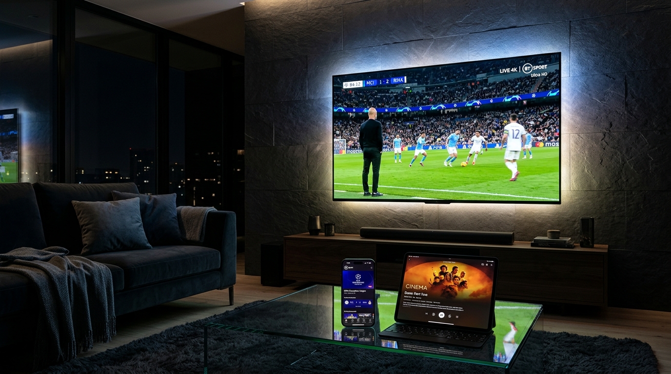 IPTV Dienst 4K Live Streaming OLED TV